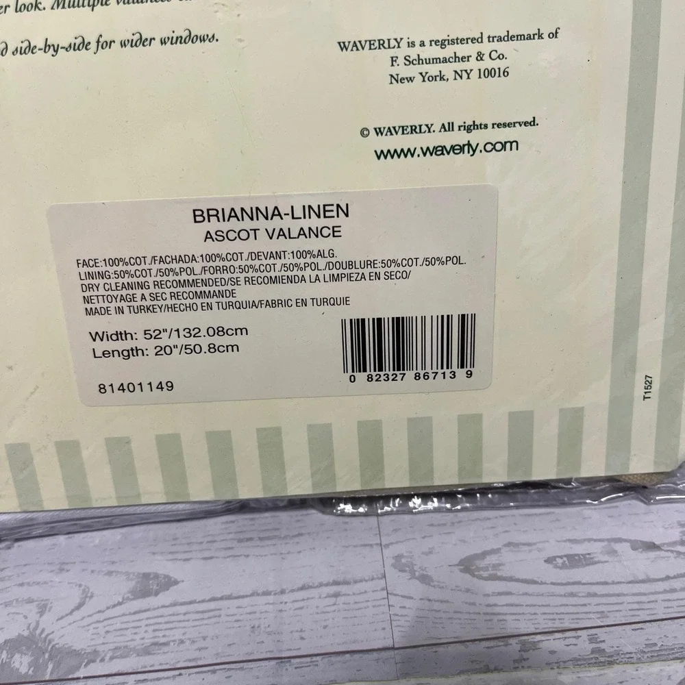 Waverly Window Valance Brianna Ascot Tassel Cottagecore 52x20 New